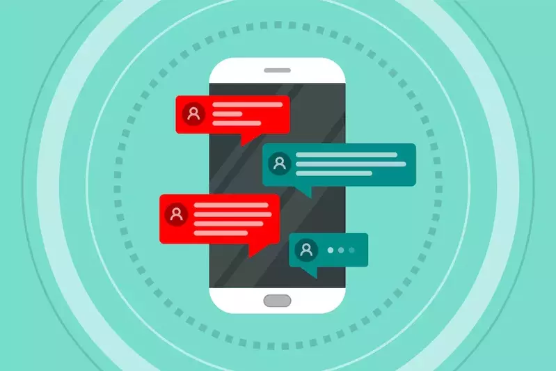 text chats on mobile device