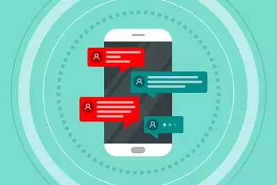 text chats on mobile device