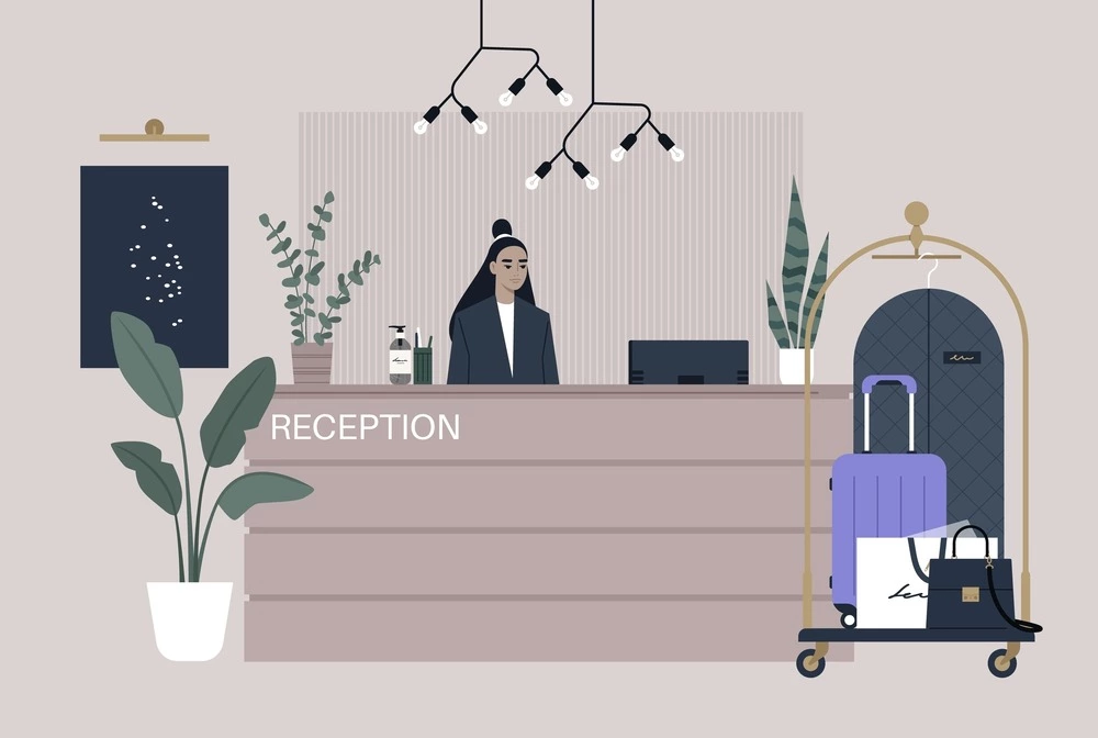 hotel reception desk
