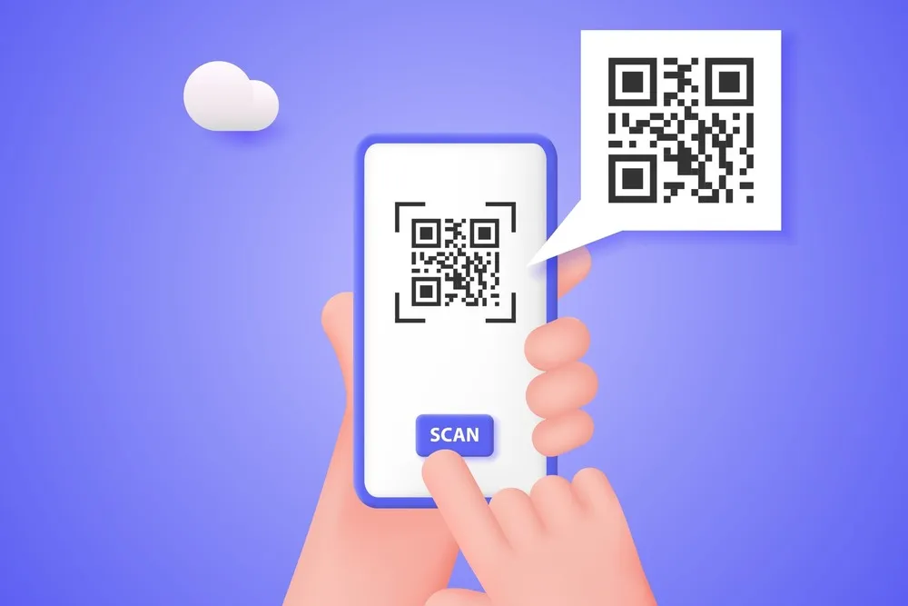 QR code on phone