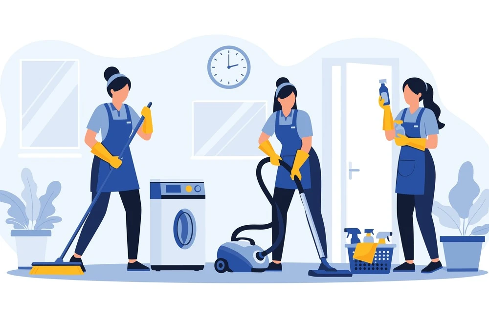 professional cleaning team