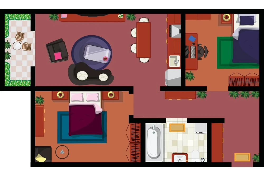 vacation rental home floorplan