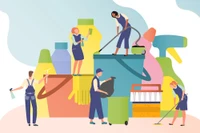 housekeepers at work