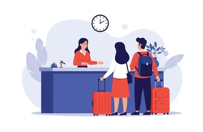 checking in at hotel